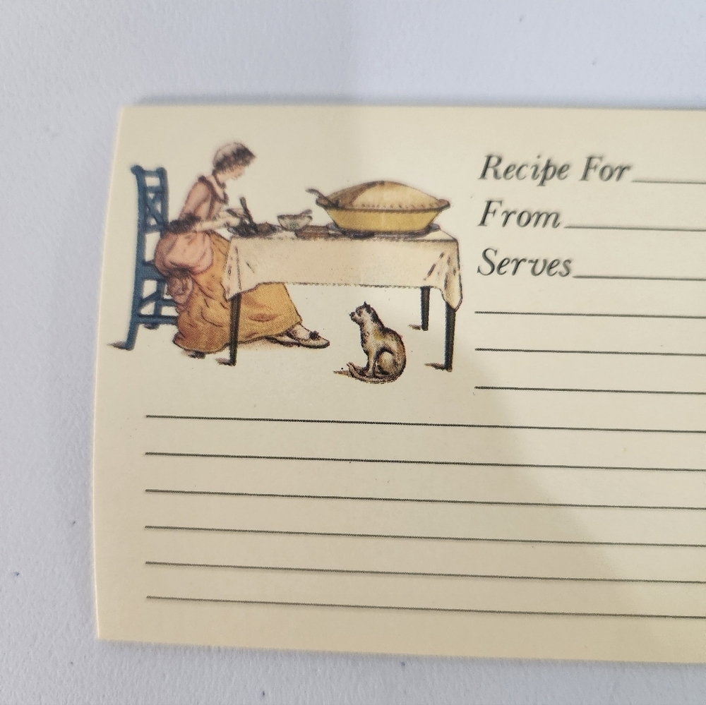 30 Vintage Recipe Cards with Illustrations - Picture 7 of 10